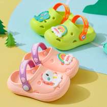 Childrens slippers summer girls cute soft-soled non-slip childrens slippers childrens infants baby hole-in-the-wall shoes for boys