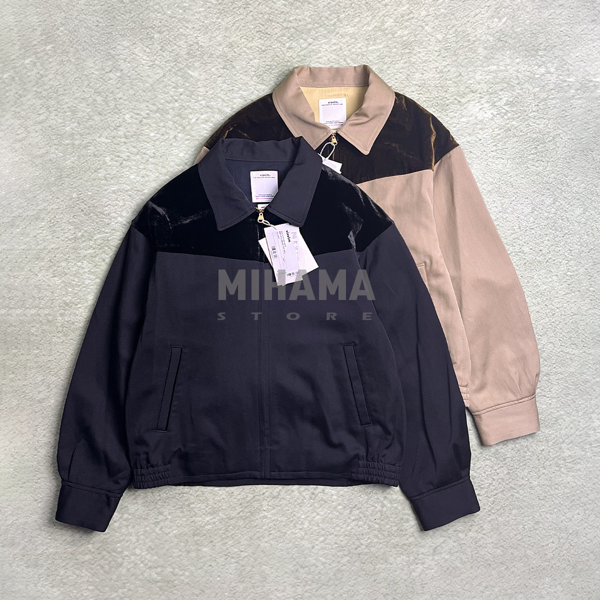 現貨折扣VISVIM MAYFIELD SWING TOP (W/L)拼色拼接休閒夾克25SS-淘寶