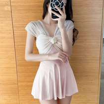 New swimsuit for women summer mesh skirt style split two-piece set student girl fairy sexy hot spring swimsuit for vacation