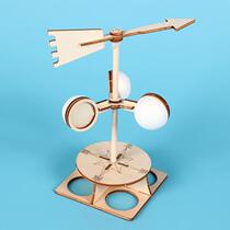 Homemade wind vane anemometer wind speed meter small production DIY technology science experiment hand-assembled student teaching aids