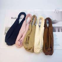 Korean version of the new wide-brimmed elastic hairband to cover gray hair and broken hair Internet celebrity travel hair accessories non-slip and beautiful elastic hairband