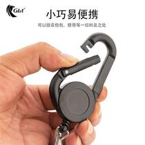 Direct selling high resilience telescopic wire rope key pendant ring anti-lost and anti-theft key chain buckle ring easy-pull buckle