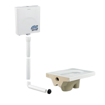 Chaobo squat toilet 19CM high left and right side rows front and rear rows wall rows large pipes large diameter squatting pits with water traps