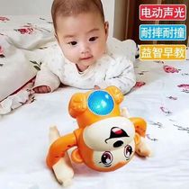 Childrens electric somersault monkey toy banana tumbling monkey educational head-up practice toy Yuanheng play gradually