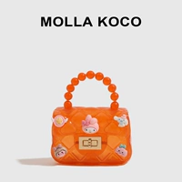 Апельсиновая красная прозрачная сумка для плеча MKO