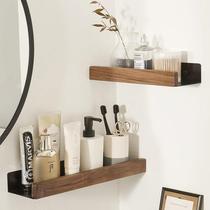 Bathroom mirror front rack wall-mounted cosmetic shelf wall punch-free washbasin faucet storage rack