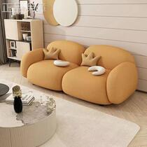 High-end Nordic living room sofa small apartment simple fabric modern clothing store internet celebrity double sofa