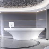 Fiberglass painted simple modern front desk reception desk shopping guide desk creative beauty salon bar cashier customized direct sales