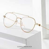 Montblancs same trendy double-beam fashionable personality literary and artistic myopia flat mirror optical frame glasses