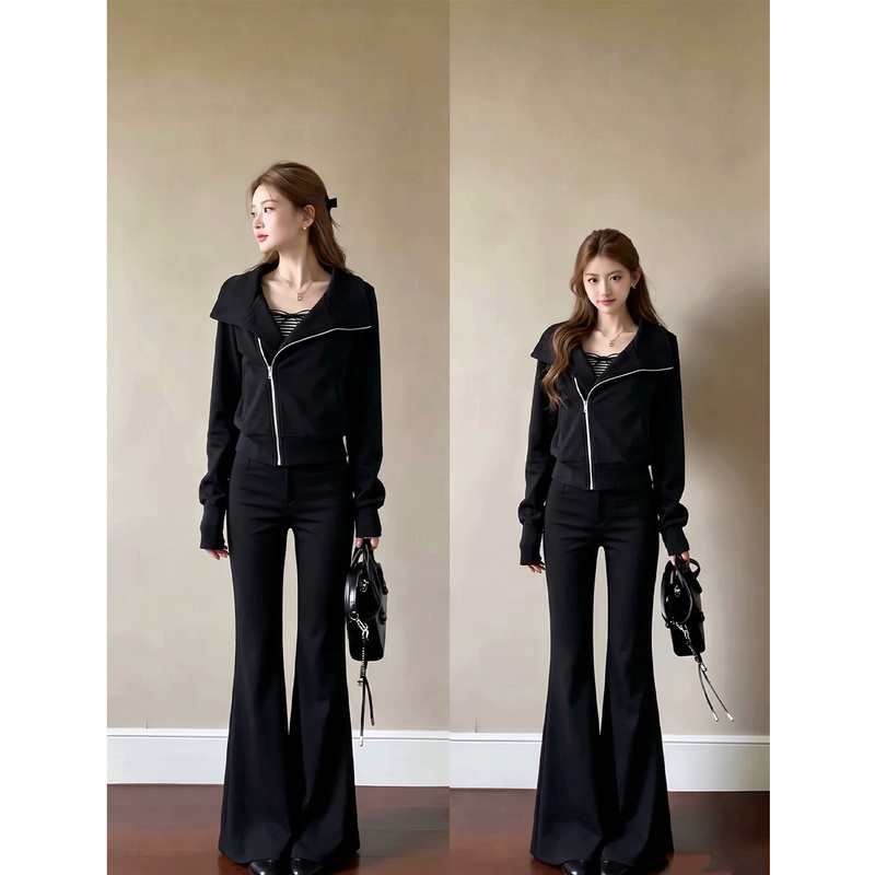 Korean-Style Low-Saturation Casual Sports Outfit, Minimalist Intellectual Style, Complete Autumn Outfit for Women, 2026 New Model Jacket Korean-Style Low-Saturation Casual Sports Outfit, Minimalist Intellectual Style, Complete Autumn Outfit for Women, 2026 New Model Jacket