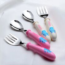 2pcs Set Baby Gadget Tableware Children Utensil Stainles Ste