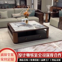New Chinese style creative classical ebony wood sofa coffee table TV cabinet combination furniture living room reception room villa customization