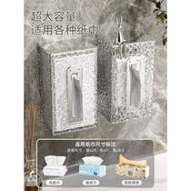 German face towel box wall hanging punch-free light luxury paper box bathroom EMQ toilet stall bathroom high-tissue paper