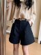 White A-Line Suit Shorts for Women 2026 New Popular Style Loose Casual High-Waisted Wide-Leg Pants Knee-Length Shorts Summer