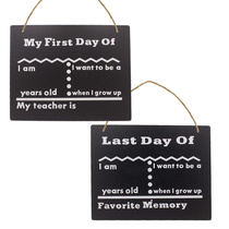 Small blackboard for students to start school double-sided blackboard pendant printing board childrens room decoration wooden craft gift