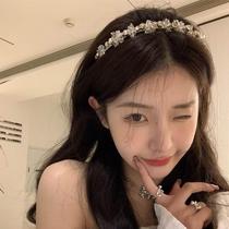 Metal high-end headband French retro rhinestone 2022 new style headband womens hairpin hair accessory