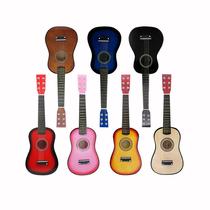 Cross-border guitar 23-inch small guitar six-string seven-color wooden small guitar childrens toy guitar beginner instrument