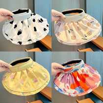 Summer breathable outdoor topless Korean style sunshade and anti-UV sun hat for boys and girls