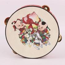 Childrens percussion instrument sheepskin money drum kindergarten teacher uses large and small tambourine plastic Xinjiang dance tambourine