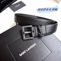 Expert Recommended Smooth Leather Belt Casual Wide Matte Black Mens Belt Spire Craftsmanship