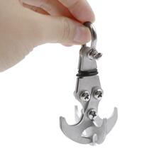 Stainless steel outdoor carabiner hook gravity hook stainless steel survival folding escapement hook rock climbing heavy claw flying tiger hook