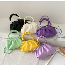 New Fashion Purple Cloud Bag Flap PU Leather Handbags Purse