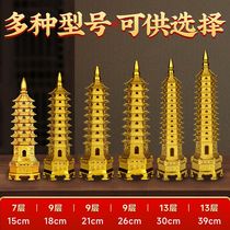 Brass Wenchang Tower Ornaments 99th Floor 13th Floor Study Desktop Decorative Ornaments Crafts Manufacturer