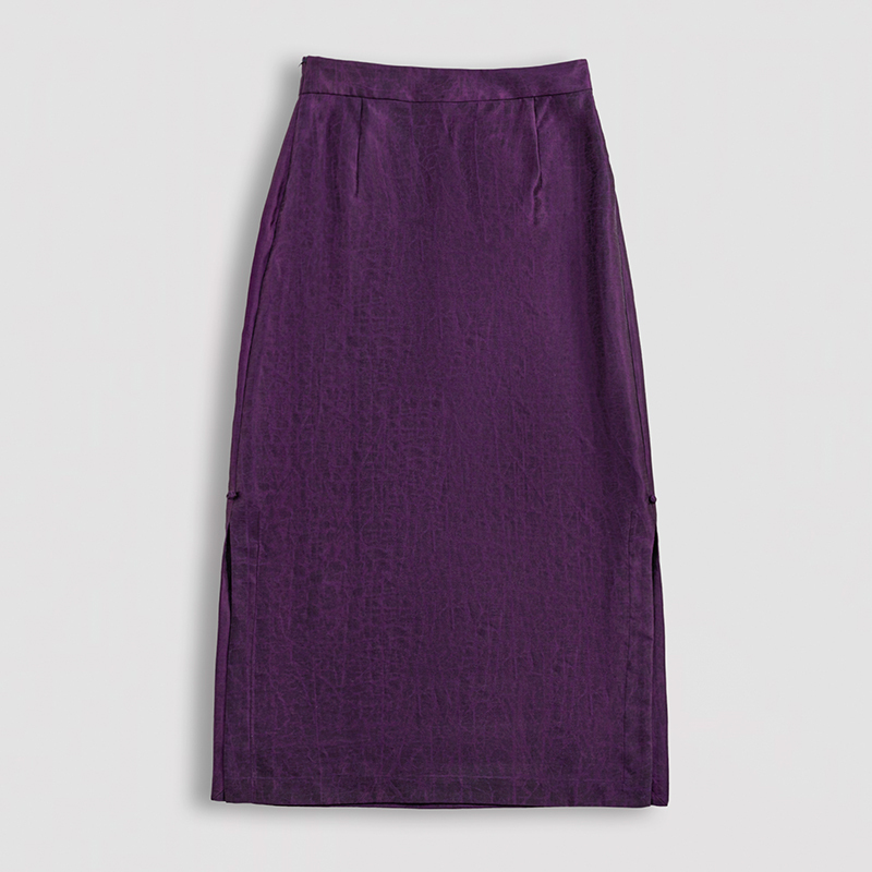 [Ziyao] Satin Turtle-Neck Fashionable and Elegant Everyday Versatile Slimming Long Half-Body Pencil Skirt 62495