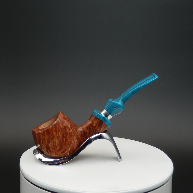 Ardor Italian Handmade Briar Giove Smooth Double-Sided Drum Puffer 3mm Bent Pipe Ardor Italian Handmade Briar Giove Smooth Double-Sided Drum Puffer 3mm Bent Pipe