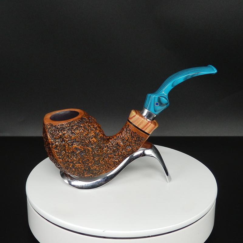 Ardor Italian Handmade Briar Wood Carved Pufferfish Traditional Filter Men's Pipe