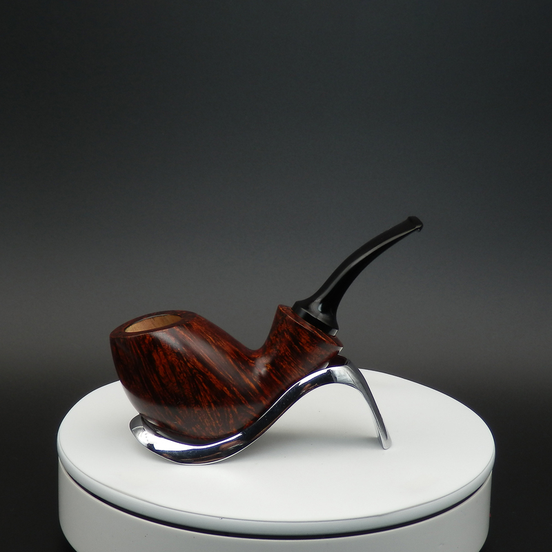 Good Luck Pipe Vollmer&Nilsson Swedish Handmade Briar Wood Pufferfish Bent Pipe