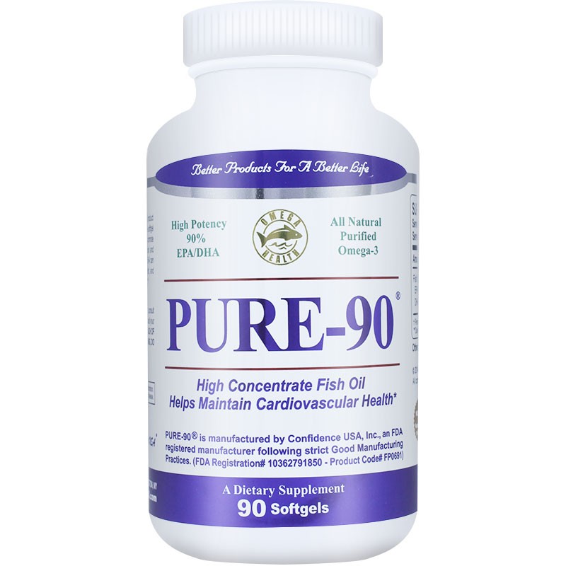 CONFIDENCE/信心康乐 90%高浓度“深海鱼油”软胶囊 90粒/瓶