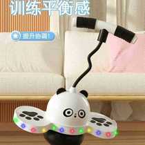 Glowing Panda Jumping Ball Childrens Bouncy Ball Long High Bounce Kids Balance Sports Flashing Bounce Ball Toy