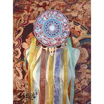 Gu Yue Jinghong tambourine Hanfu photo location dance props Tang style Dunhuang style multi-color streamers tambourine tassels