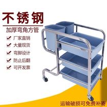 Shanxi food collection truck small bowl collection mobile truck thickened double-layer hanging bucket vegetable cart silent fast food delivery multi-function