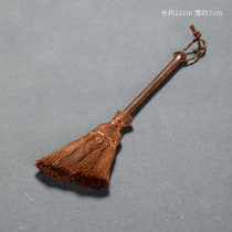 Mini broom keyboard brush small portable brown hair handmade Dragon Boat Festival pendant creative key dust removal small brush