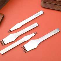 High-speed steel round punch leather punch tool leather round punch diamond chop set hand-stitched leather diamond chop set