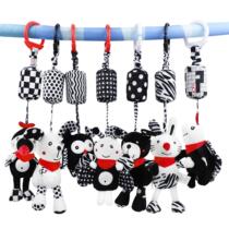 Baby black and white wind chime stroller pendant rabbit bee bird owl dog pendant car hanging bed bell direct sales