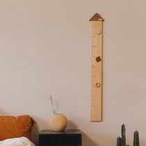 Crop Nordic new childrens room magnetic solid wood height ruler measuring height wall sticker wooden accurate removable