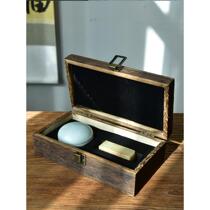 Hanqingtang paulownia wood seal seal box seal portable storage box solid wood packaging box seal box empty box