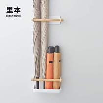 Adjustable behind the door this small wrought iron shelf magnetically absorbs the entrance hall simple household storage umbrella stand Japanese-style wall hanging