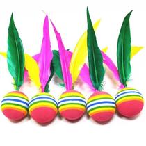 Board badminton three-hair ball big head foam ball head rainbow ball board badminton racket cricket racket ball 5 pack