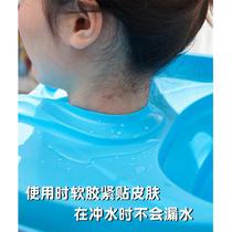 Shampoo basin for pregnant women and elderly people with their heads up to shampoo their hair while lying flat on their backs thickened folding sitting style postpartum period no need to bend over to wash their hair.