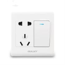 Concealed 86 type panel one open multi-control with five-hole socket switch triple midway double pole double throw relay switch