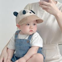 Childrens hat summer thin breathable mesh large brim sun protection visor hat for boys and girls cute duck tongue baseball cap