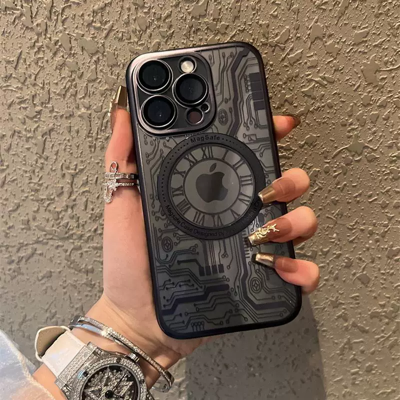 Apple, механические часы, черный iPhone 16, чехол для телефона, iPhone 15 Pro, iPhone 1, 16promax, iphone, стиль высокого качества