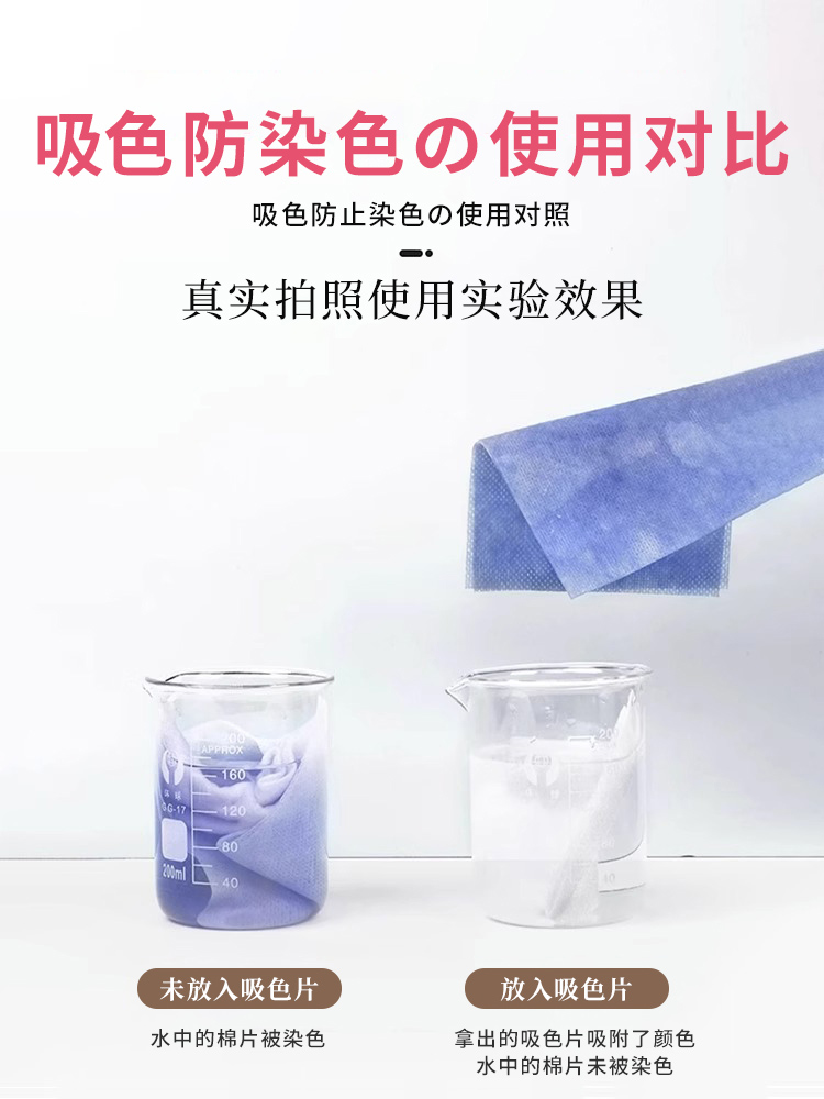 Color-Absorbing Laundry Sheets to Prevent Color Bleeding and Mixing during Washing