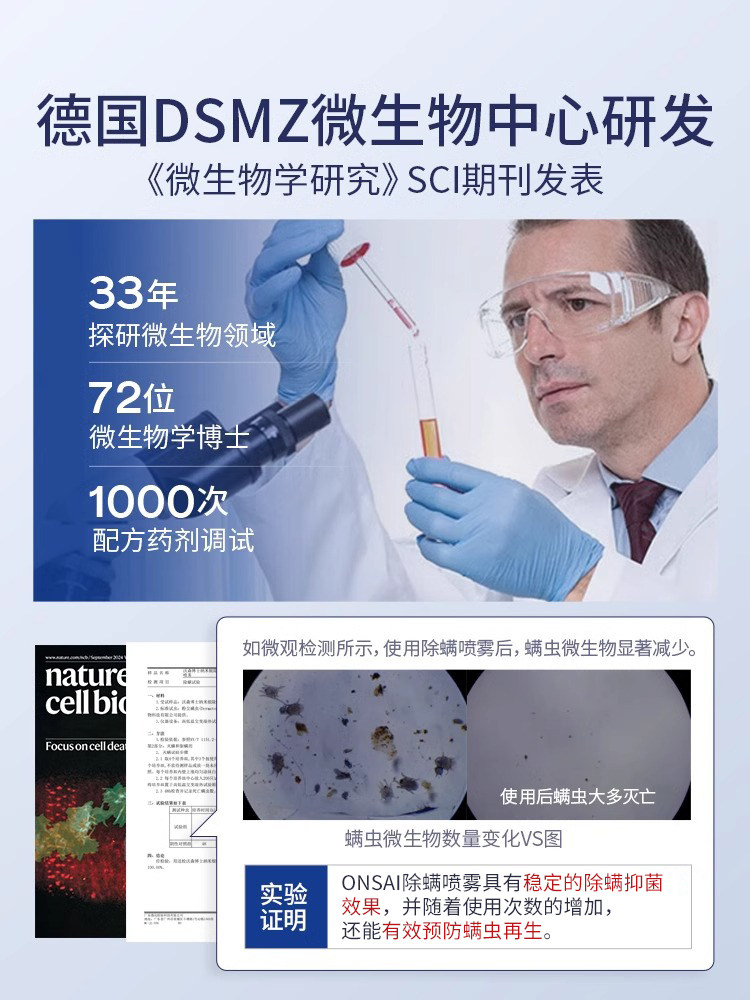 Mite Removal Spray, a Magical Tool for Removing Mites, Bed Mite Removal and Sterilization Spray, Suitable for Mothers and Babies, Dormitory Use, Official Flagship Store