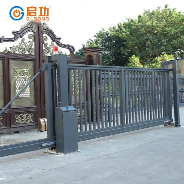 Suspension door floating factory gate alloy suspension gate courtyard gate electric straight line segment courtyard 998 telescopic aluminum suspension door