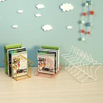 Display rack storage table cd vinyl bookshelf display upper frame three records placed on vinyl suitable for records